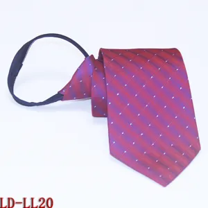 Heren stropdas met rits voorgestrikt 8cm breed formele zakelijke mode accessoire detailweergave.