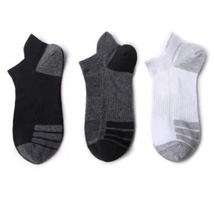 Unisex low cut athletic running socks breathable mesh ankle socks 3 pairs black gray white