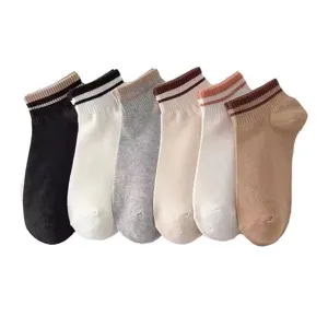 Women low cut striped socks casual breathable short boat socks summer daily wear set