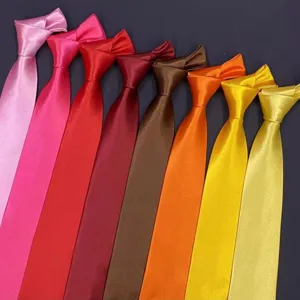 Cravatta in poliestere unita da 8 cm casual da uomo affari multicolore vendita all'ingrosso