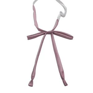 Japanese JK uniform bow tie ribbon dusty pink pre-tied college style collar rope accessory for daily wear