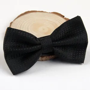 Klassische schwarze Polyester Fliege fur Herren Anzug Hochzeit Business Hauptansicht.