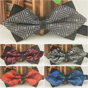 Herren Polyester Fliege Pfeilform Geometrisches Muster Handgemachte Fliege Für Geschäftsbankett Hochzeit Party