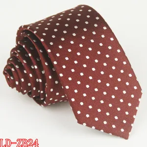 Men's slim wine red polka dot necktie formal business wedding suit neck tie 6cm wholesale
