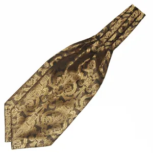 Heren retro jacquard formele ascot stropdas voor bruiloft zakelijke halsdoek detail.