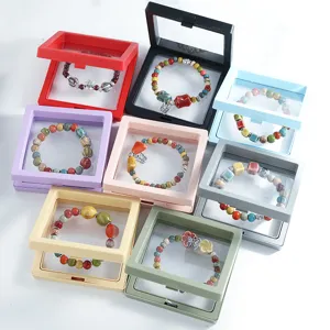New Chinese ethnic ceramic beaded bracelet with colorful floating display gift boxes set wholesale.