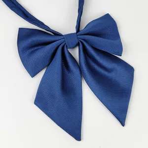 Einfarbige blaue JK Uniform Flügel Schleife, diagonaler langer Stil, vielseitiges Matrosenhemd Zubehör.