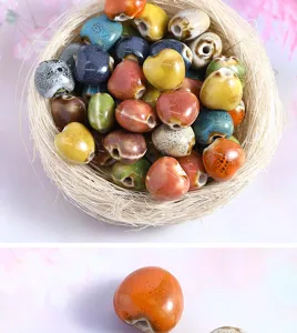 Colorful ceramic heart beads detail view, great for DIY bracelets and handmade jewelry design.