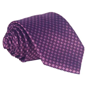 Men purple jacquard necktie rolled up display business formal wear polyester material new