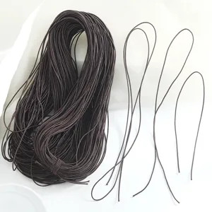 Cordón Elástico de Alta Elasticidad Café Redondo Abalorios Cuerda Para DIY Hecho a Mano Joyería Tejiendo Pulsera Material