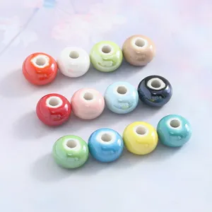 Macaron ceramic beads colorful abacus shape loose beads for DIY handmade bracelets jewelry making