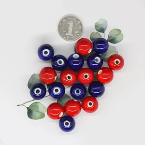Perles en céramique à grand trou 16mm accessoires de bijoux bricolage collier perles