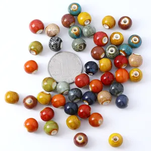 Bunte Keramik Perlen groesse Loch DIY Armband Schmuckherstellung Zubehoer Handwerk Grosshandel