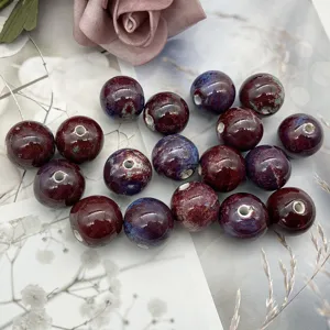 Perline sfuse in ceramica Jingdezhen da 18 mm accessori fai da te per braccialetti collane