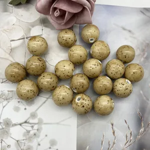 Perline di ceramica Jingdezhen 18mm maculate, accessori per gioielli braccialetto collana fai da te.