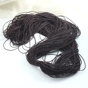 Cordon elastico redondo marron 1.2mm de alta elasticidad para pulseras de cuentas hechas a mano