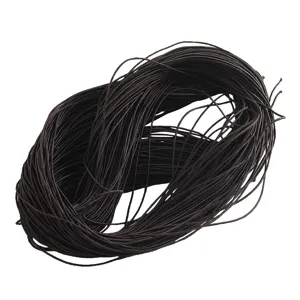 Cordon elastico marron oscuro 1.2mm para pulseras de cuentas DIY, hilo de enhebrado flexible.