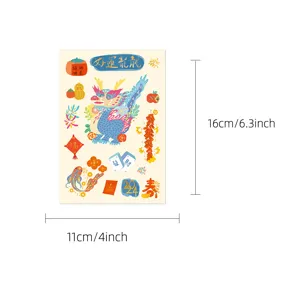 Year of the Dragon Chinese New Year DIY decorative sticker sheet for phone case 16x11cm