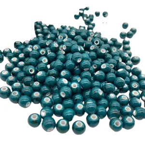 Wholesale ceramic loose beads dark turquoise bulk DIY jewelry making bracelets necklaces crafts