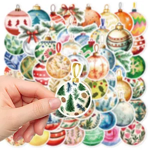 Set di adesivi con palline di Natale impermeabili adesivi decorativi per bottiglia d acqua