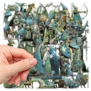 Detalle de pegatina de mundo mágico de cuento de hadas con diseño de ángel de fantasía.