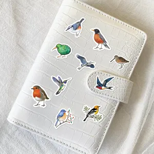 Bird decorative stickers set for journal scrapbooking planner and DIY crafts decoration detail