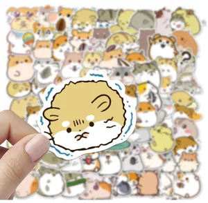 Cute hamster stickers waterproof vinyl decals for laptop water bottle diary journal 100pcs