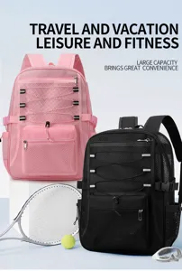 Mesh hollow breathable backpack, large capacity travel fitness sports school bag design.