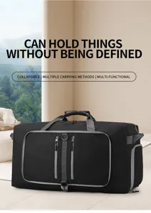 Gran bolsa de viaje plegable, bolsa de deporte multifuncional y almacenamiento de equipaje.