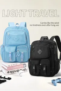 Breathable mesh backpack with multi-pockets and large capacity for travel and daily use.