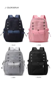 Mesh hollow backpack multi-color travel fitness breathable quick-drying beach casual daypack