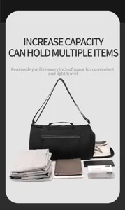 Grande borsa da viaggio capiente con scomparto per scarpe, borsone sportivo impermeabile multifunzione.
