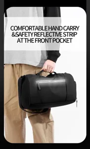 Borsa da viaggio multifunzionale con striscia riflettente per fitness e brevi viaggi.