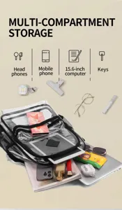 Klares PVC Rucksack transparenter Schüler Schulranzen Mehrfachtaschen Stadion Tasche