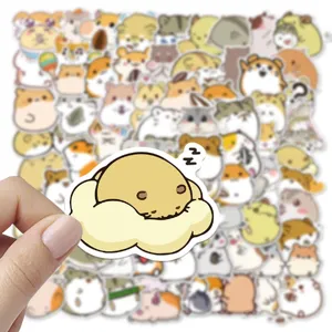 100pcs cute hamster stickers waterproof vinyl decals for journaling laptop water bottle decor