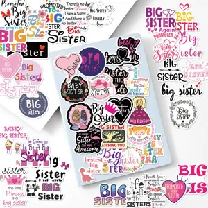 50pcs Big Sister Theme Waterproof Graffiti Stickers Decals for Luggage Skateboard
