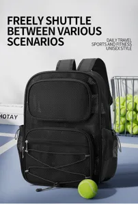 Zaino in rete nera grande capacita multi tasca traspirante sport fitness spiaggia viaggio borsa