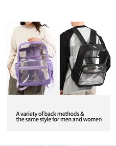 Transparenter Rucksack PVC Schultasche umweltfreundlich grosse Kapazitaet Freizeittasche