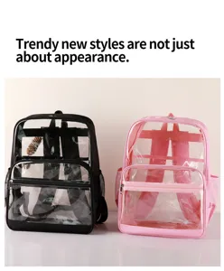 Transparenter PVC Schulrucksack große Kapazität durchsichtiger Schüler Büchertasche