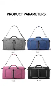 Gran bolsa de viaje plegable de gran capacidad, ligera y perfecta para gimnasio o equipaje.