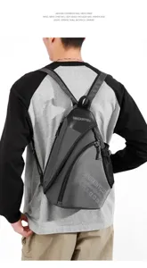 Vielseitige Herren Umhängetasche Brusttasche, leichter Rucksack für Outdoor Reisen und Sport.