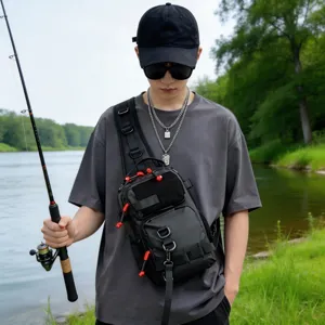 Outdoor Multifunktional Lure Angeltasche Wasserdicht Oxford Tuch Crossbody Brusttasche Taktische Angelausrüstung Rucksack