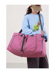 Gran capacidad bolsa de viaje plegable bolsa de deporte fitness con correa ajustable.