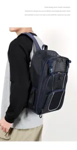 Mesh hollow backpack for outdoor sports, basketball, and racket storage with reflective mesh.