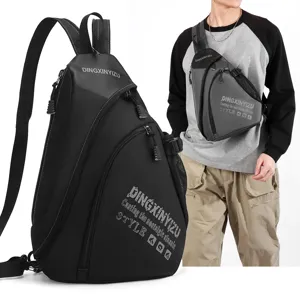 Multifunktionaler Nylon Rucksack Lässig Leichter Outdoor Reise Brusttasche Wasserdichter Daypack Für Herren Damen
