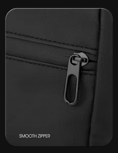 Wasserdichter Reise-Rucksack Reißverschluss Detail, glatter Verschluss für Fitnesstaschen.