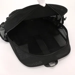 Sac a dos en maille noire loisirs creux voyage grand capacite sac ecole etudiant