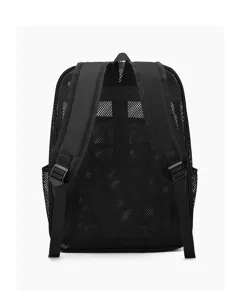 Black mesh backpack breathable sports outdoor backpack for daily fitness and travel use.