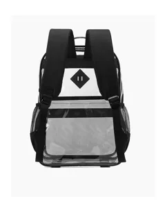 Klare PVC Rucksack transparente Schultasche Stadion Konzert Tasche mit Netztaschen