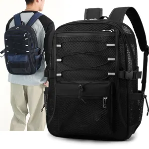 Mesh Hollow Out Backpack Breathable Quick Drying Travel Fitness Sports Casual Daypack For Men Women